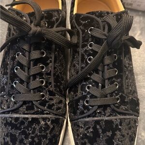 Christian Louboutin Sparkling Black Sneakers